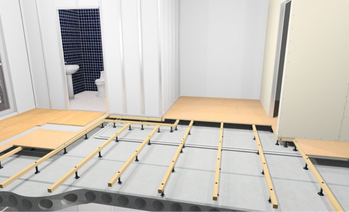 Granab Acoustic Floor System - Floor isolation system for buildings requiring superior noise reduction